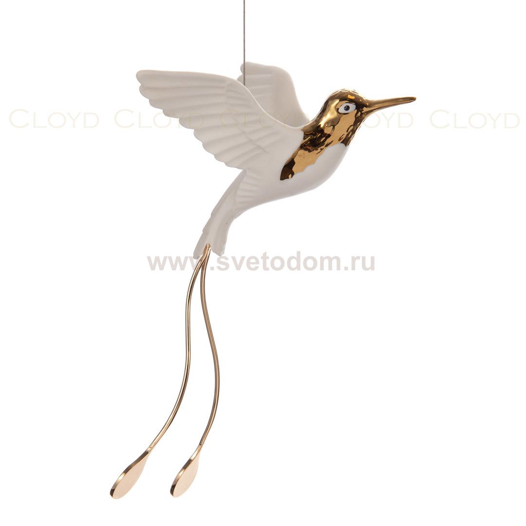 Элемент декоративный Cloyd ARGANA Drop / фарфор - золото (арт.50060)