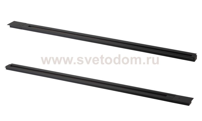 Шинопровод встраиваемый однофазный с питанием и заглушкой Crystal Lux CLT 0.121 01 L1000 BL (1407/005)