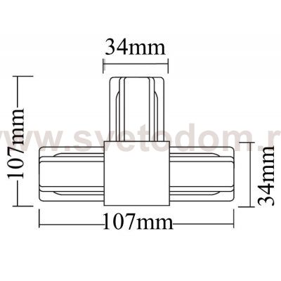 Соединитель T-образный (однофазный) Crystal Lux CLT 0.211 08 BL (1408/038)
