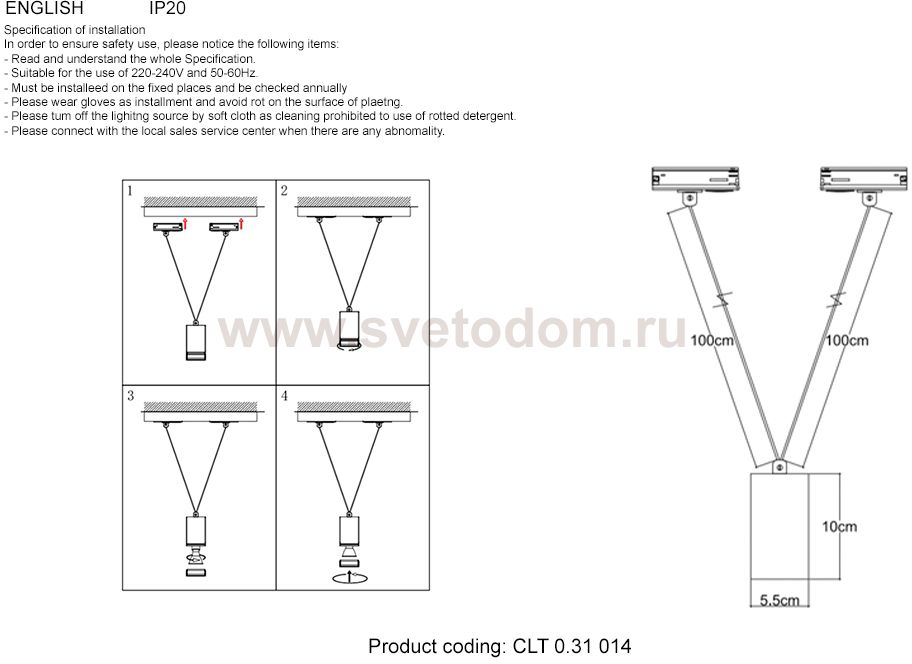 Crystal lux CLT 0.31 014 WH