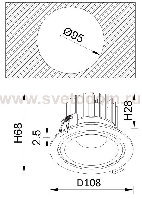 Crystal lux CLT 005C108 WH 4000K