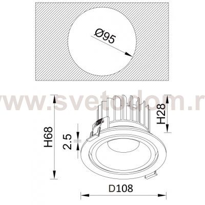 Crystal lux CLT 005C108 WH 4000K