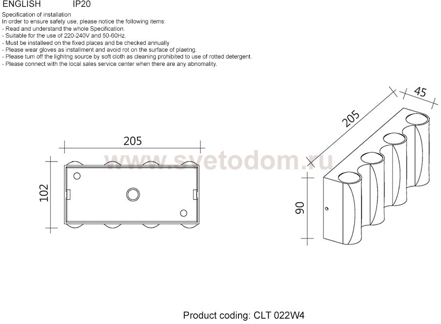 Crystal lux CLT 022W4 BL 4000K