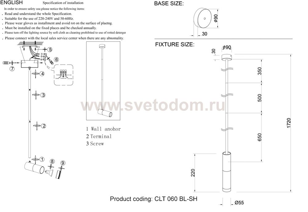 Crystal lux CLT 060_02 BL-SH