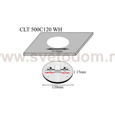 Светильник встроенный Crystal Lux CLT 500C120 WH 3000K (1400/212)
