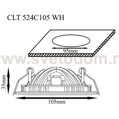 Светильник встроенный Crystal Lux CLT 524C105 WH (1400/183)