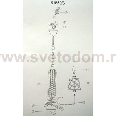 Люстра COLOSSEO 81650/6 Optirogozh