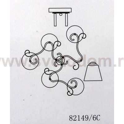 Люстра потолочная под ковку Colosseo 82149/6C