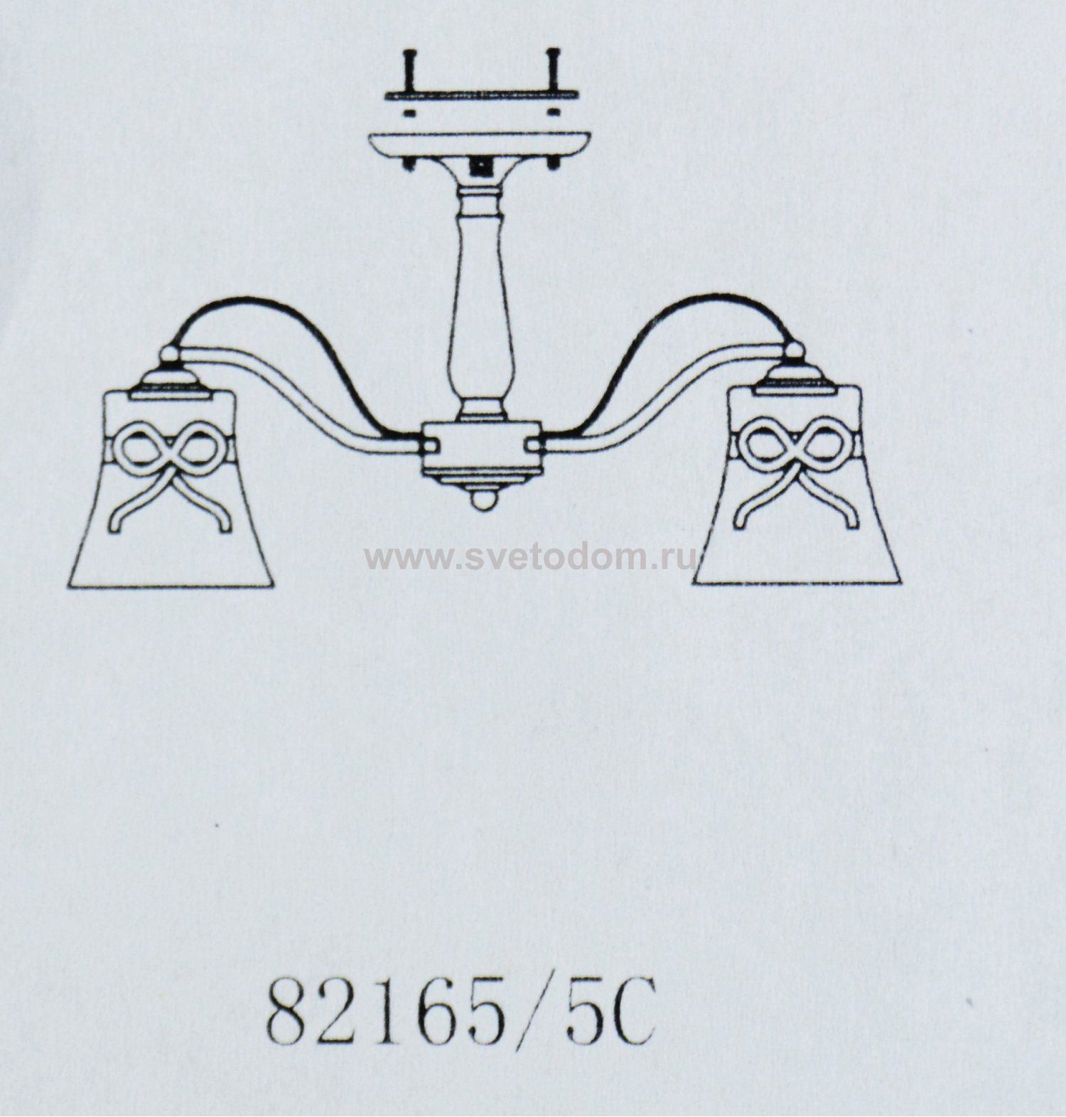 Люстра с абажурами и бантами Colosseo 82165/5C