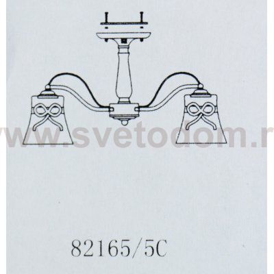 Люстра с абажурами и бантами Colosseo 82165/5C