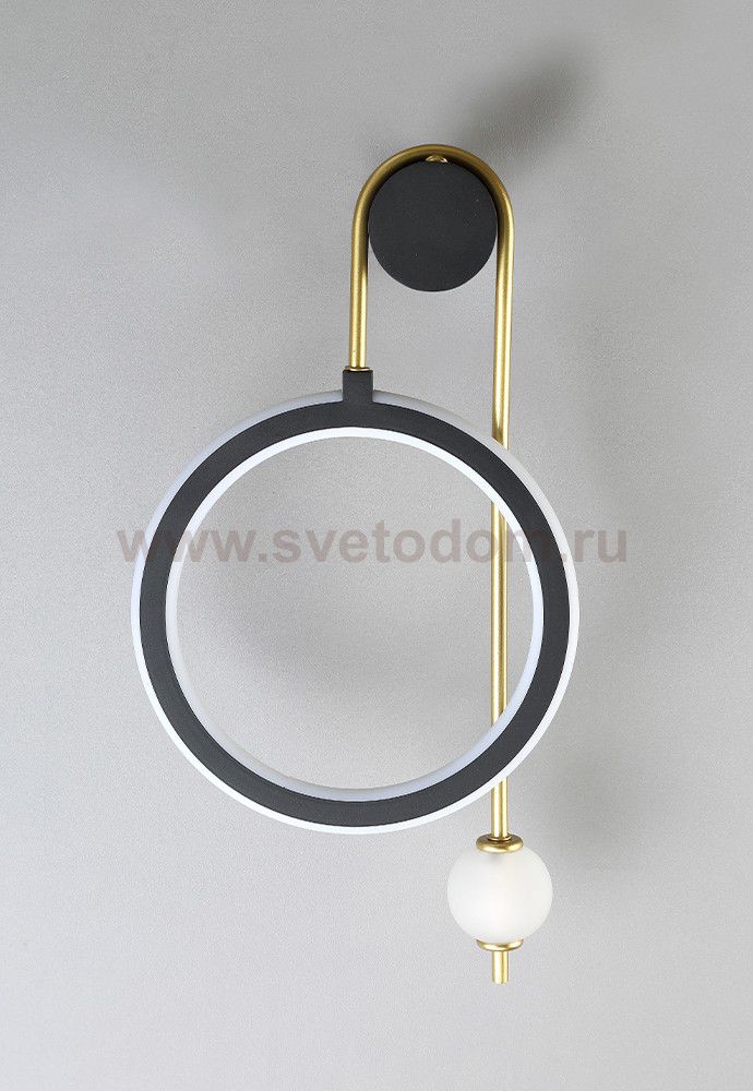 Светильник Crystal Lux CORIDA AP LED BLACK/GOLD