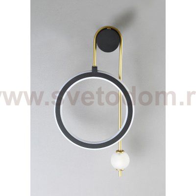 Светильник Crystal Lux CORIDA AP LED BLACK/GOLD