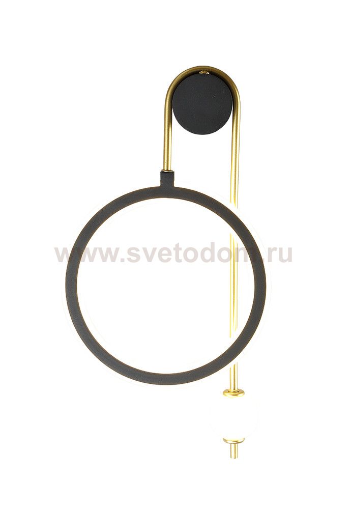 Светильник Crystal Lux CORIDA AP LED BLACK/GOLD