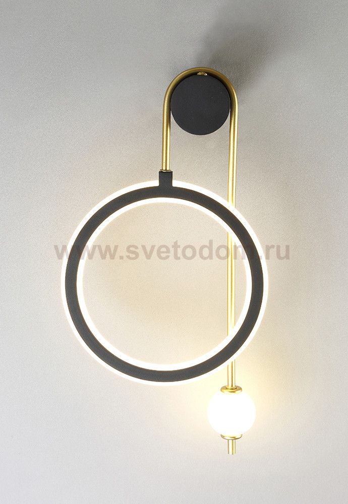 Светильник Crystal Lux CORIDA AP LED BLACK/GOLD