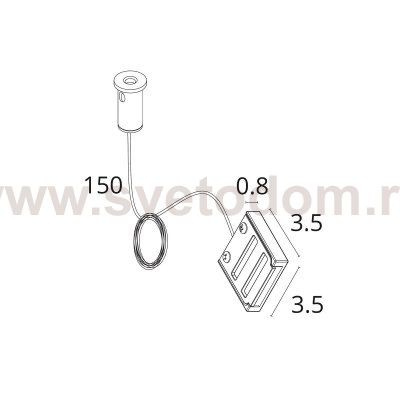 Заглушка края токопроводящего ремня c тросом Arte Lamp D253306 DECORATO