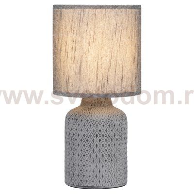 Настольная лампа Rivoli Sabrina D7043-502 1 * Е14 40 Вт керамика черная с абажуром