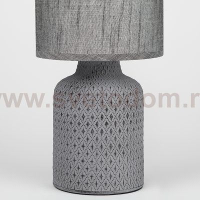 Настольная лампа Rivoli Sabrina D7043-502 1 * Е14 40 Вт керамика черная с абажуром