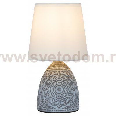 Настольная лампа Rivoli Debora D7045-502 1 * Е14 40 Вт керамика синяя с абажуром