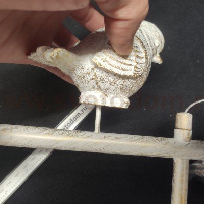 Птичка белая с золотом декоративный элемент для светильника Arte lamp A2150 GEMELLI