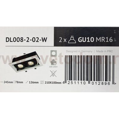 Встроенный светильник Maytoni DL008-2-02-W Metal