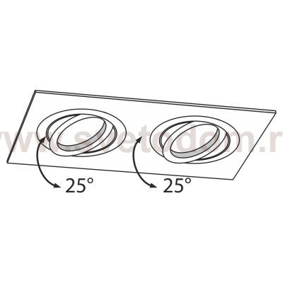 Светильник встраиваемый Maytoni DL024-2-02B черный