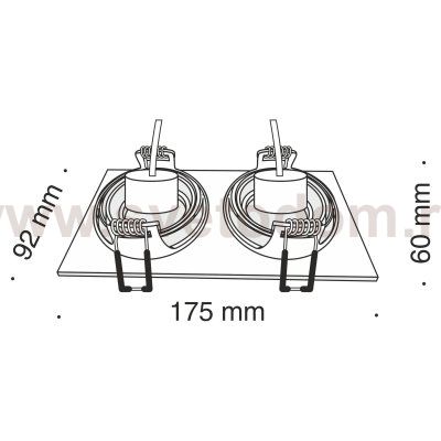 Светильник встраиваемый Maytoni DL024-2-02B черный