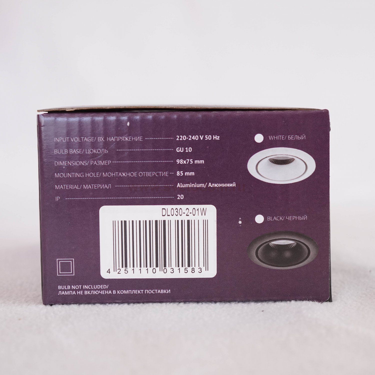 Встраиваемый светильник Maytoni DL030-2-01W Yin