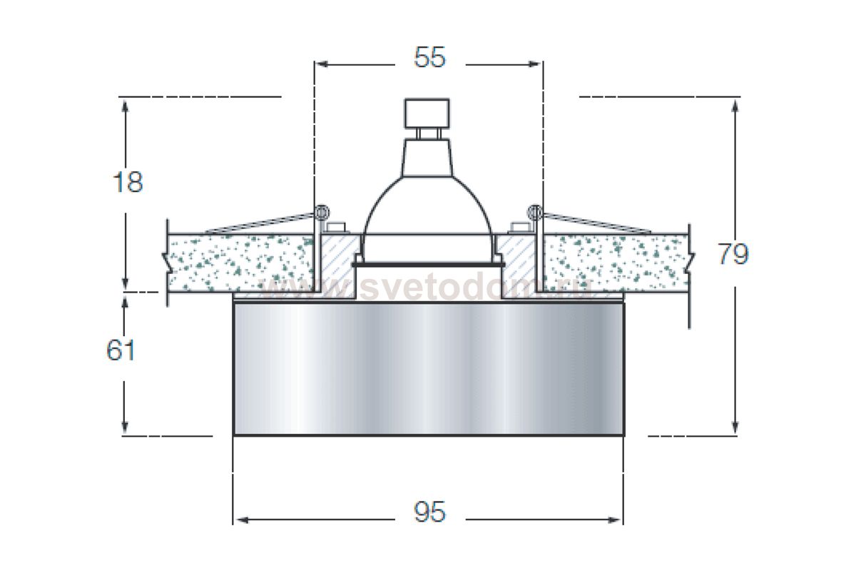 Светильник встраиваемый Donolux DL034C/Black