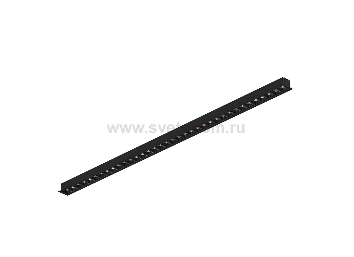 Donolux Led св-к встраиваемый, 36W, 971,2х48мм, H36мм, 2775Lm, 48°, 3000К, IP20, корпус черный, черные модули, блок питания AC/DC 24V в комплекте