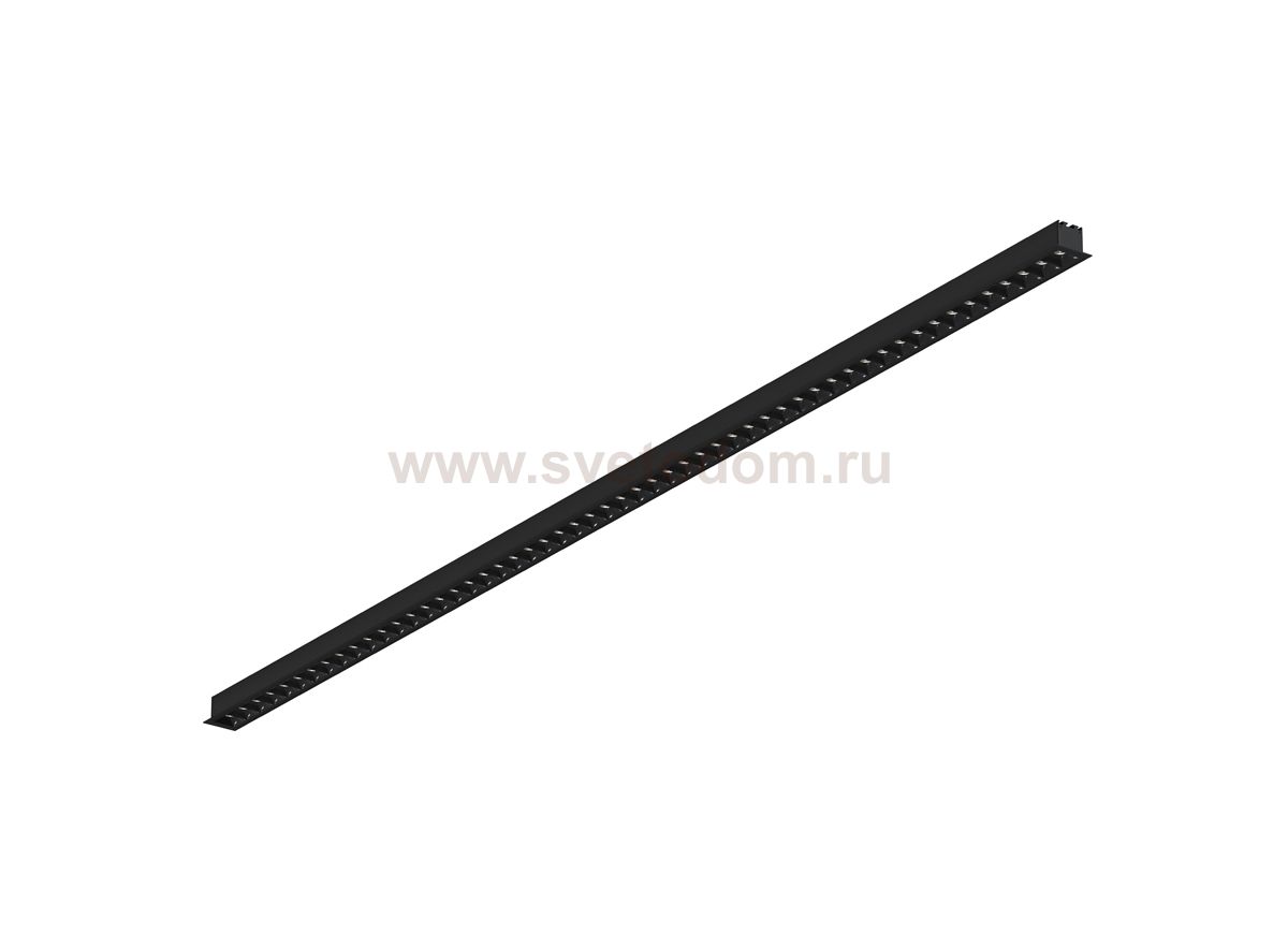 Donolux Led св-к встраиваемый, 54W, 1448х48мм, H36мм, 4387Lm, 34°, 3000К, IP20, корпус черный, черные модули, блок питания AC/DC 24V в комплекте