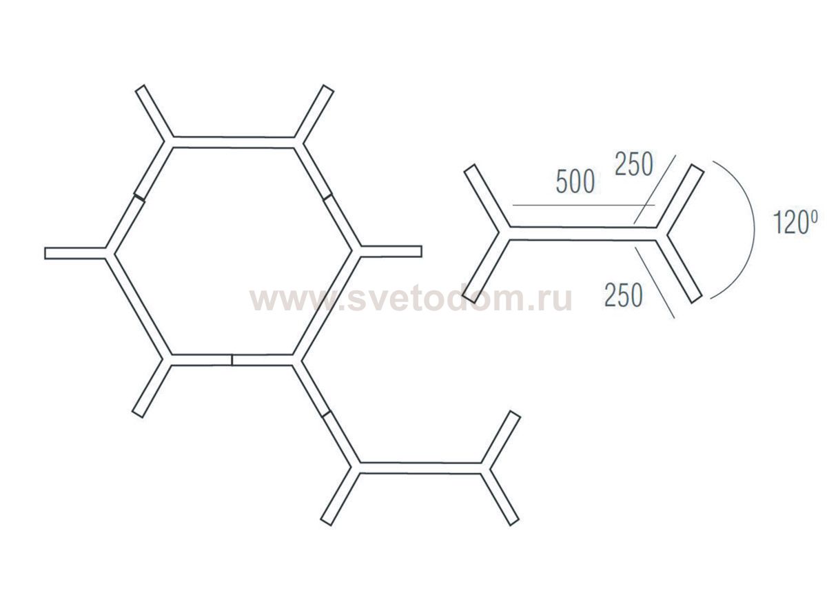 Donolux накладной светодиодный светильник, 57,6 Ватт, 3960Lm, 4000К, IP20, 490х835мм, H73мм, Алюминий