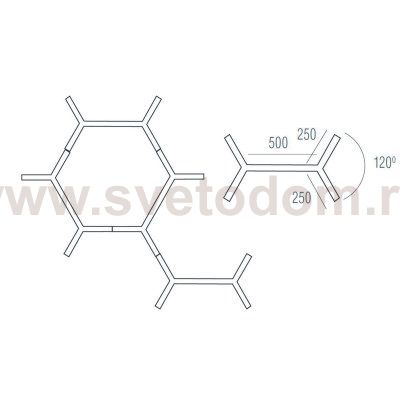 Donolux накладной светодиодный светильник, 57,6 Ватт, 3960Lm, 4000К, IP20, 490х835мм, H73мм, Алюминий