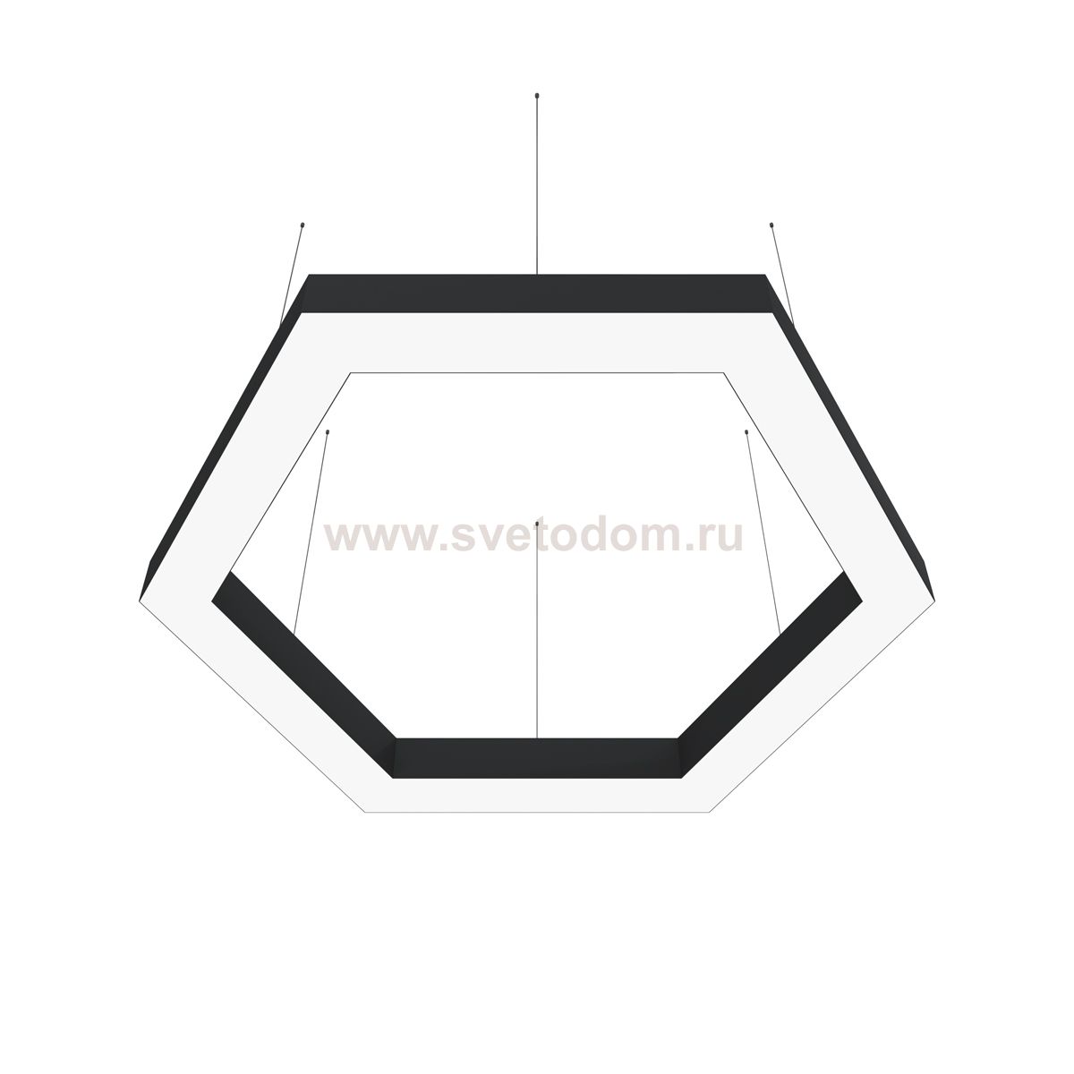 Donolux подвесной светодиодный светильник, 69 Ватт, 3960Lm, 3000К, IP20, 600х520мм, H73мм, RAL9005 (мат.черный)