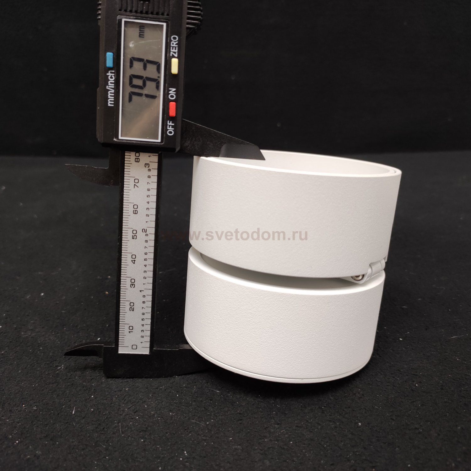 Светильник Donolux Led 12Вт, D85хH78мм, 759Лм, 120°, 3000К, IP20, Ra >90 белый RAL9003,блок питания в комплекте