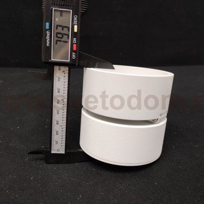 Светильник Donolux Led 12Вт, D85хH78мм, 759Лм, 120°, 3000К, IP20, Ra >90 белый RAL9003,блок питания в комплекте