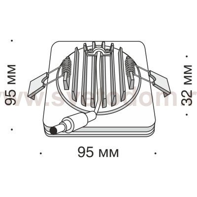 Встраиваемый светильник Maytoni DL2001-L12B4K Phanton