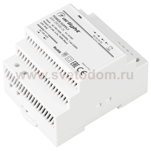Блок питания ARV-DR100-24 (24V, 4.2A, 100W) Arlight 31087