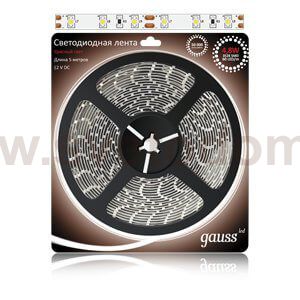 Лента LED 3528/60-SMD 4.8W  12V DC красный IP66 (блистер 5м) (EB311000705)