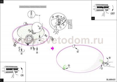 Светильник настенно-потолочный Eglo 88403 TAYA