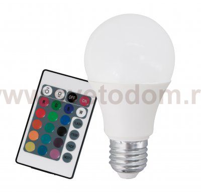 Лампа светодиодная диммируемая RGB с пультом упр-я A60 Eglo 10899