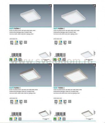 Светодиодная ультратонкая потолочная панель Eglo 96679 FUEVA-C