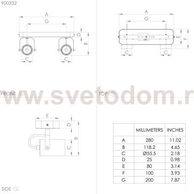 Светильник поворотный спот Eglo 900332 SOREGO