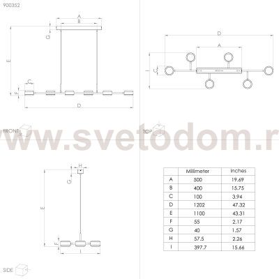 Подвесной светильник Eglo 900352 CLAVELLINA