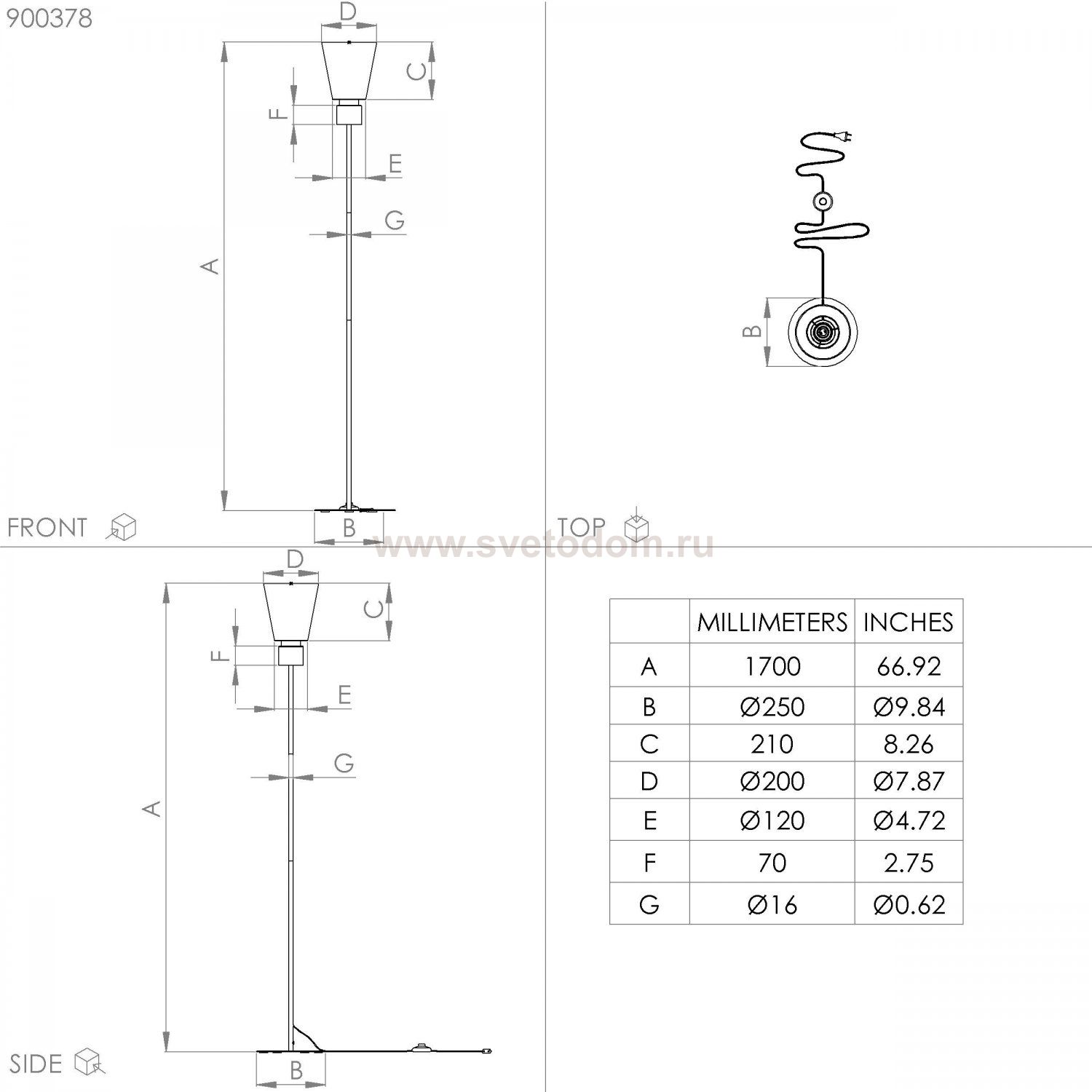 Торшер Eglo 900378 AGLIENTINA