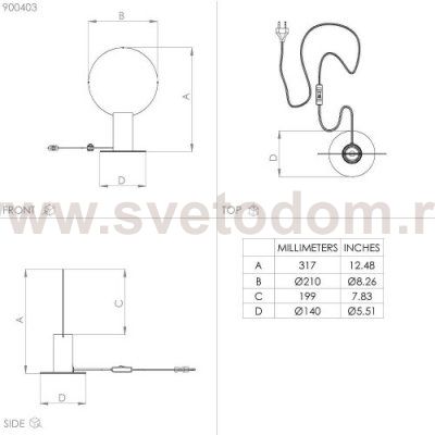 Настольная лампа Eglo 900403 SARONA