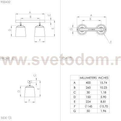 Светильник поворотный спот Eglo 900432 COTORRO