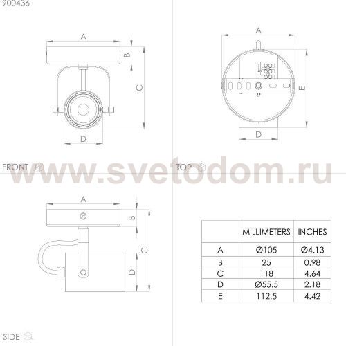 Светильник поворотный спот Eglo 900436 CAYUCA