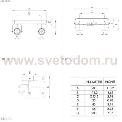 Светильник поворотный спот Eglo 900437 CAYUCA