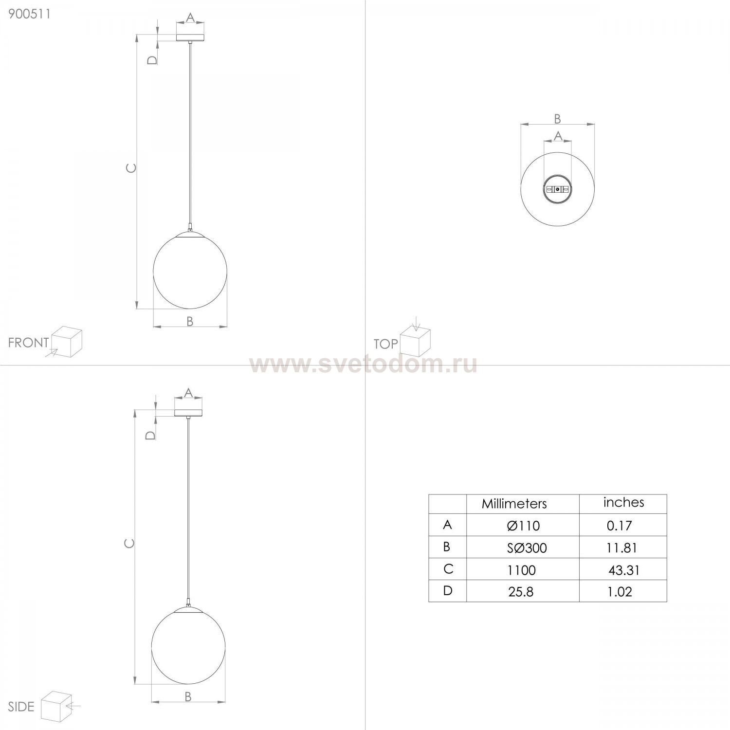Подвесной светильник Eglo 900511 RONDO 3