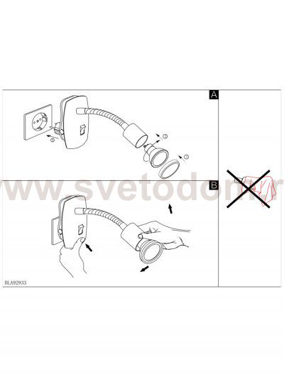 Светильник в розетку с выключателем Eglo 92933 MINI 4